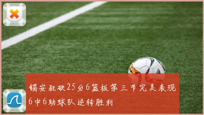 锡安狂砍25分6篮板第三节完美表现6中6助球队逆转胜利